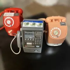 [ 磁石付き] ミニチュア電話セット レトロ