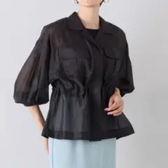 tamami watanabe 　シースルージャケット　黒　9ARサイズ