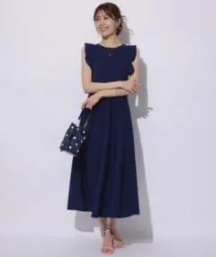 アプワイザーリッシェ 美品 レディフレアニットワンピース