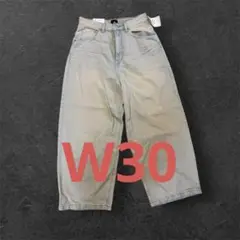 30/30 H&Mスーパーバギーデニム　ホワイト