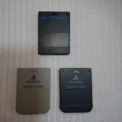 PlayStation メモリーカード ➀プレステ 2枚 ②プレステ2 1枚