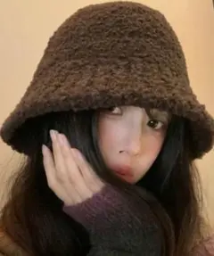 DAY CLOSET ボア　バケットハット ダークブラウン