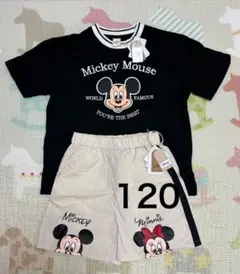 新品★ミッキーマウス 半袖Tシャツ&パンツ★120★ディズニー ミニーマウス