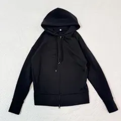 無印良品 ジップアップパーカー XS-S 黒 シンプル ブラック オールマイティ
