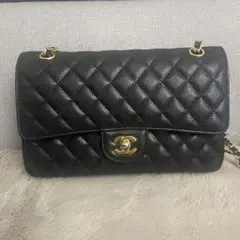 CHANEL ノベルティブラック レザー ショルダーバッグ