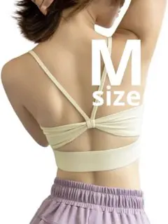 [VeroMan] スポーツブラ 揺れない ヨガウェア おしゃれトップス M