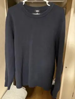 三*栄様 ネイビー クルーネックニット