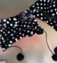 激レアハローキティ 水玉模様 ファンキャップ　1つ　ユニバ