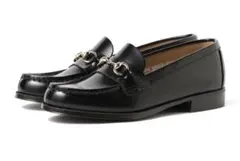 HARUTAブラックローファー 金具装飾