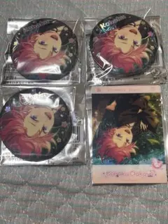 あんさんぶるスターズ 童心珍蔵 SNS風カード 缶バッジ 桜河こはく