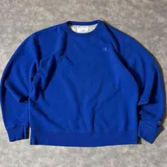 チャンピオン 刺繍ロゴ スウェット ASIA 2XL ブルー ホンジュラス製