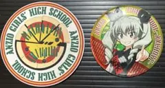 ガルパン　アンツィオラバーコースター＋アンチョビ缶バッジ