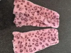ピンク ヒョウ柄 レッグウォーマー