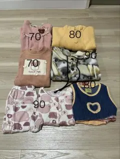 女の子 ベビー服・子供服 半袖・長袖 70〜90サイズ 6点セット