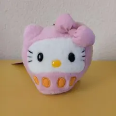ハローキティ ラッキーだるま ぬいぐるみ マスコット 恋愛運 핑크