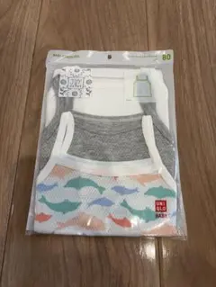 ユニクロ 80cm コットンメッシュキャミソール 3枚組
