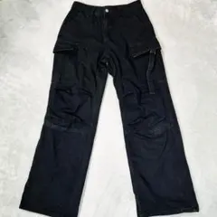 【Dazy】デイジー　ワイドフォルムカーゴパンツ　ブラック　サイズM