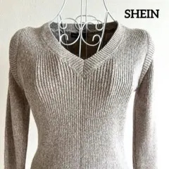 〜SHEIN Vネック ニットワンピース〜