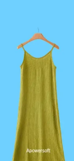★GW祭　夏を先取り1399円均一　オリーブグリーン キャミワンピース マキシ丈