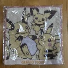 最新コラボGELATO PIQUE ポケモン ハンドタオル ピカチュウライチュウ
