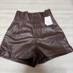 GRL レザーショートパンツ