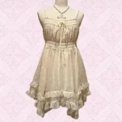 ワンピース　キャミワンピース　森ガール　花柄　リボン　平成　フェアリーグランジのサムネイル