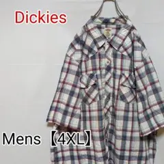 S24【US輸入】Dickies(ディッキーズ)　半袖シャツ【4XL】チェック