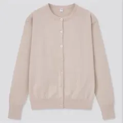 UVカットスーピマコットンクルーネックカーディガン（長袖）