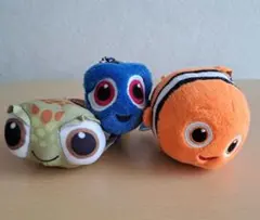 ピクサー ドリー・ニモ・スクワート ぬいぐるみセット キーホルダー