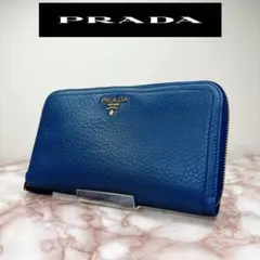 100【極美品】PRADA ラウンドファスナー　長財布