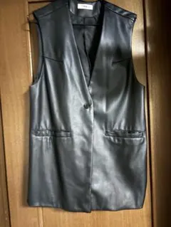 WEGO フェイクレザーベスト ブラック