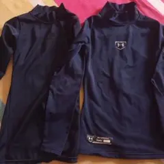 アンダーアーマーとSSK アンダーシャツ2枚セット ymd 130 紺　少年野球