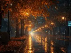 雨の街路樹No.2