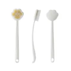ボディブラシ アーチ型 ロングハンドル 滑り止め付き 肉球デザイン 背中用のサムネイル