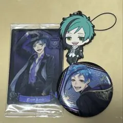 ツイステッドワンダーランド　缶バッジ　カード　ラバーストラップ　フロイド・リーチ