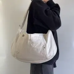 ホワイトデニム　リメイクショルダーバッグ