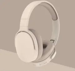 ベージュ ワイヤレスオーバーイヤーヘッドホン