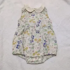 ニコリト花柄ベビーロンパース70センチ
