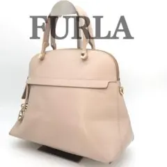 FURLA フルラ パイパー ハンドバッグ レザー ピンクベージュ