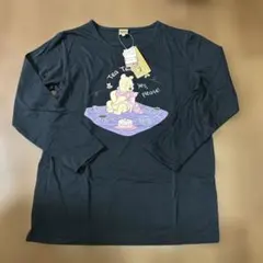 新品　しまむら　ナイトウェア　トップスのみ　Lサイズ　ネイビー　プーさんのサムネイル