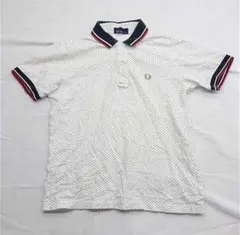 FRED PERRY ポロシャツ ドット柄 ホワイト系 メンズ M
