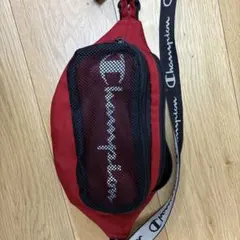 Champion ボディバッグ レッド メッシュポケット