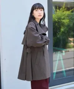FREAK'S STOREスタンドカラービッグフラップ ショート ウールコート