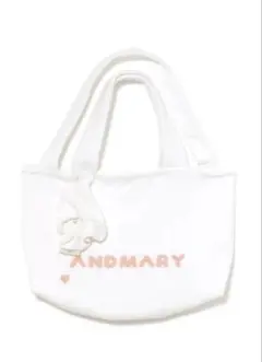 WHITE ANDMARY BEBE Milky pile tote bag 白 - メルカリ