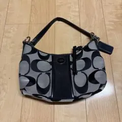 y2k コーチ　ワンショルダー バッグ　アクセサリーポーチ　シグネチャー　黒