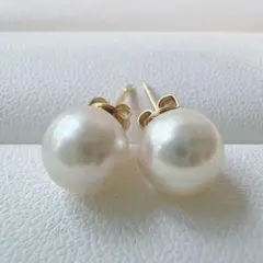 1496 照り艶◎ あこや真珠ピアス 本真珠 アコヤ真珠 バロック パール