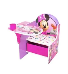 デルタ ディズニー ミニーマウス 一体型 チェアーデスク 女の子 3歳から