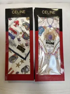 CELINE ハンカチ 2枚セット 箱入り 未使用長期