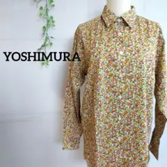 YOSHIMURA 吉村 花柄 ボタンダウン 長袖シャツ ブラウス