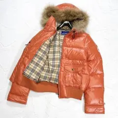 ✨美品✨バーバリーブルーレーベル　ダウンジャケット　ノバチェック　ワッペン　40